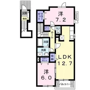 スパーブA【2階】の間取り