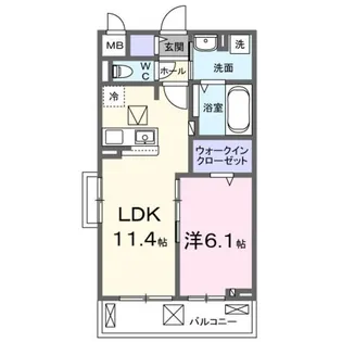 ランドブルーム【3階】の間取り