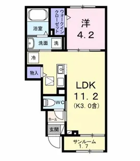 ソフィアツー【1階】の間取り
