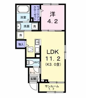 ソフィアツー【1階】の間取り