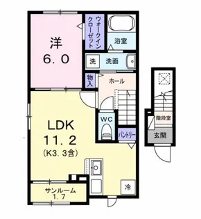 ソフィアツー【2階】の間取り