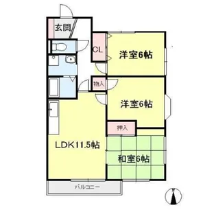 第二アネックス片倉【2階】の間取り