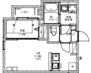 KEIAI RESIDENCE 北野【1階】の間取り