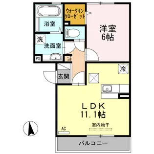 ソレアードS【2階】の間取り