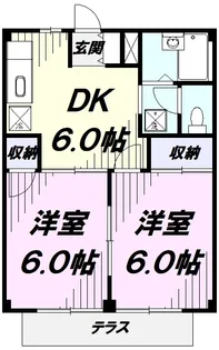 グリーンアベニュー【1階】の間取り