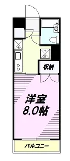 スカイパレス堀之内【203号室】の間取り