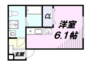 カインドネス西八王子B棟【201号室】の間取り