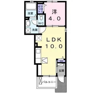 アーロンクレスト【1階】の間取り