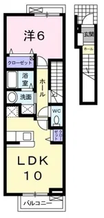 プリムヴェール ジャルダン【2階】の間取り