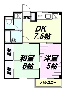 グランドール・S【105号室】の間取り