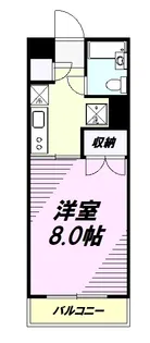 スカイパレス堀之内【2階】の間取り