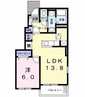 シャルール【1階】の間取り
