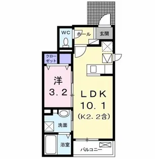 クレッシェ Ⅴ【1階】の間取り