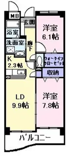 WAVES&SHELLS【203号室】の間取り