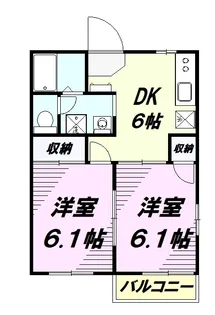 グリーンハウスハシモトB【2階】の間取り
