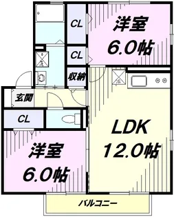 ヒラソル【2階】の間取り