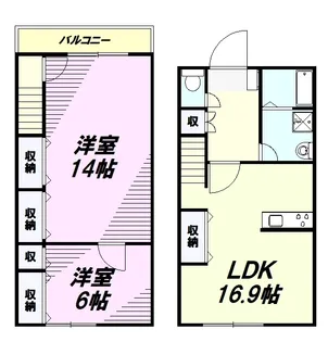 サンポニア東大和【B号室】の間取り