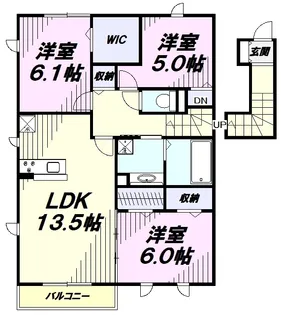 グローリータウンB【2階】の間取り