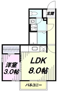 ベルツリー宮沢【2階】の間取り