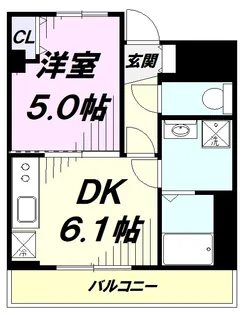 ソレイユ東大和【1階】の間取り