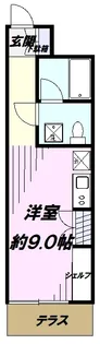 ホウエイコート西国立【1階】の間取り