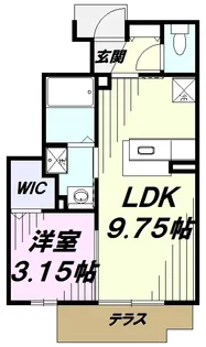 リヴェールβ【1階】の間取り