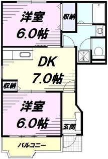 ヴィーヴル ローマ【1階】の間取り