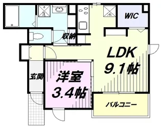 リリアベル【1階】の間取り