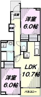 サンライズ・ヴィラ Ⅰ【1階】の間取り