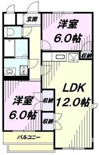 ハイツ豊泉【2階】の間取り