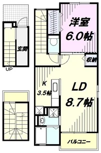 ラフレシール あきる野【3階】の間取り