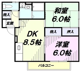 プリシアード Ⅱ【2階】の間取り