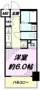 エステムコート立川ノースプレミア【2階】の間取り