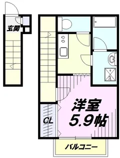 クレール立川【2階】の間取り