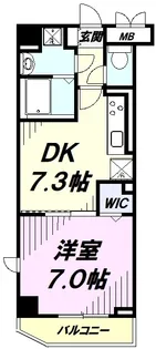 リアン国立【1階】の間取り