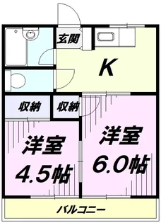 ハイツプラザフジミ【3階】の間取り