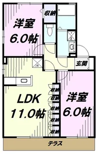 クレスト B【1階】の間取り