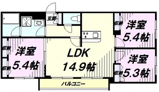 リラフォートタカマツ【2階】の間取り