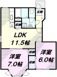 チェリーハウス【1階】の間取り