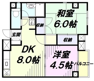 プログレス国立【2階】の間取り