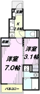 リバーヴィレッジⅠ【1階】の間取り