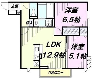 セントバーバラ国立【3階】の間取り