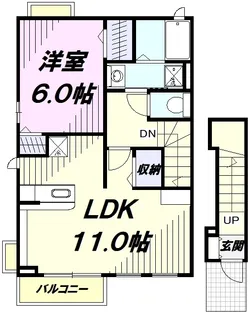 パルコ プレッソ【2階】の間取り