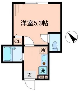 バーミープレイス国立【1階】の間取り