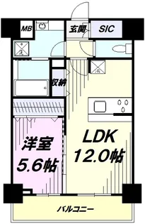 ラ・ベレッツァ フェリオ【5階】の間取り