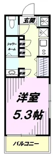 ビーシティアパートメント立川TAPP【2階】の間取り