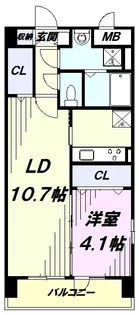 アベニール国立【5階】の間取り