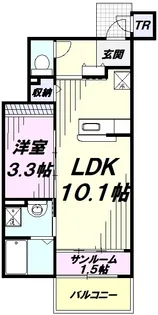 リバーコースト弐番館【1階】の間取り