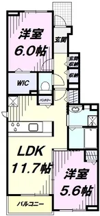 ウィステリアタウン Ⅷ【1階】の間取り