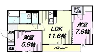リラフォレスト西立川【3階】の間取り